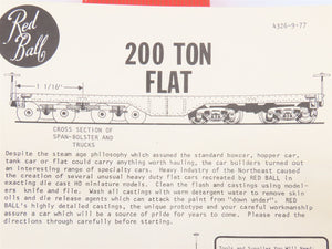 HO Scale REDBALL Kit 4326 Unpainted 200 Ton Flat Car