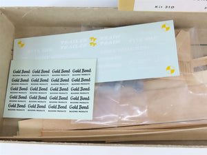 HO Gloor Craft Models Kit 310 PTTX Trailer Train 60' Bulkhead Flat Car w/ Load