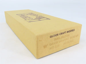 HO Scale Gloor Craft Models Kit 319 CB&Q Burlington 50' Grain Loading Box Car