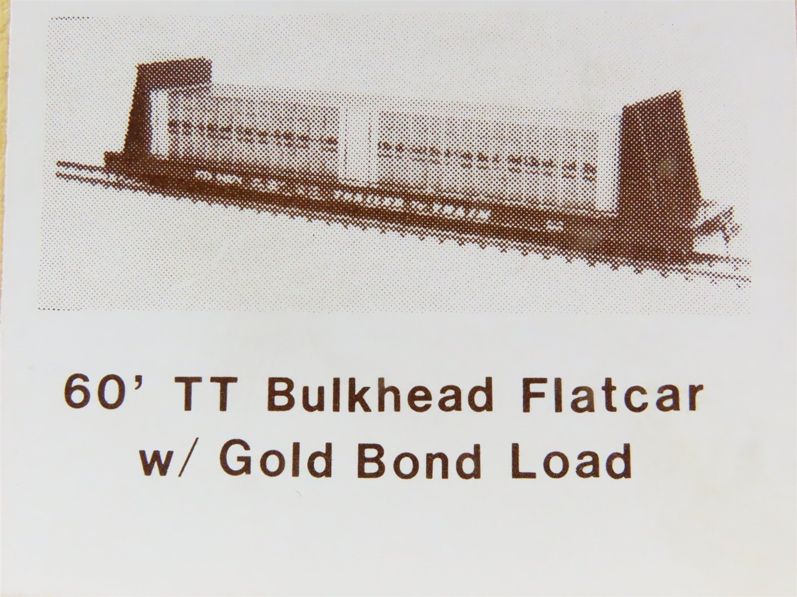 HO Gloor Craft Models Kit 310 PTTX Trailer Train 60' Flat Car w/ Gold Bond Load