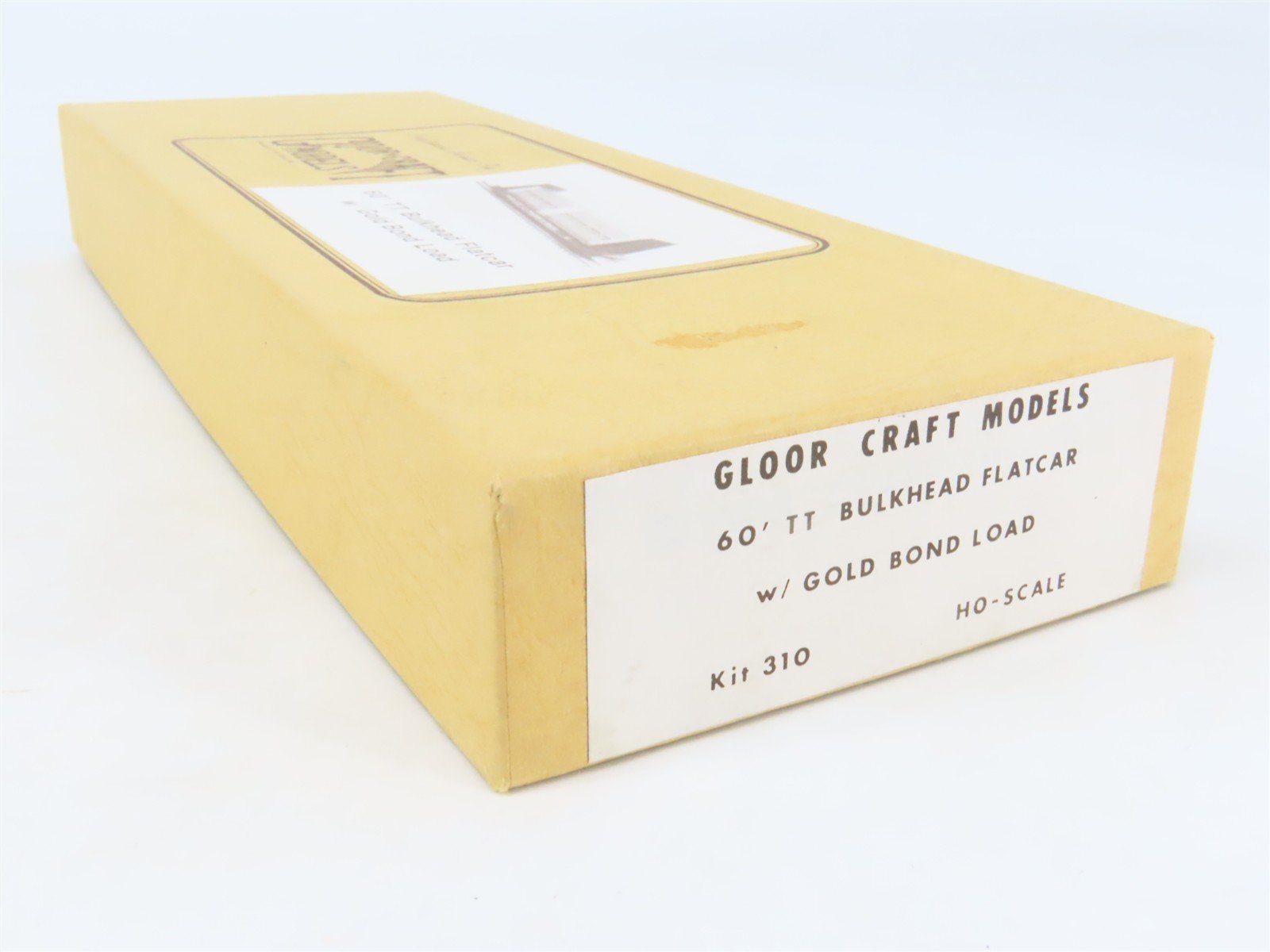 HO Gloor Craft Models Kit 310 PTTX Trailer Train 60' Flat Car w/ Gold Bond Load