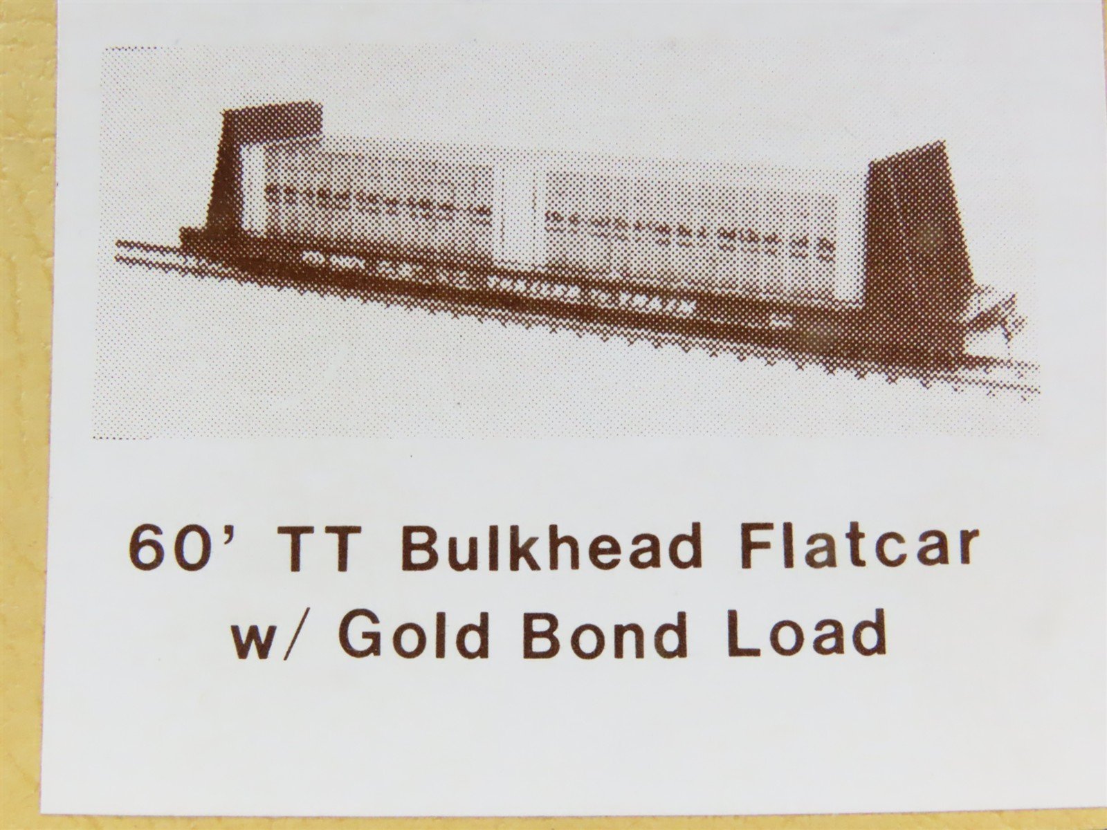 HO Gloor Craft Models Kit 310 PTTX Trailer Train 60' Flat Car w/ Gold Bond Load