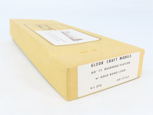 HO Gloor Craft Models Kit 310 PTTX Trailer Train 60' Flat Car w/ Gold Bond Load