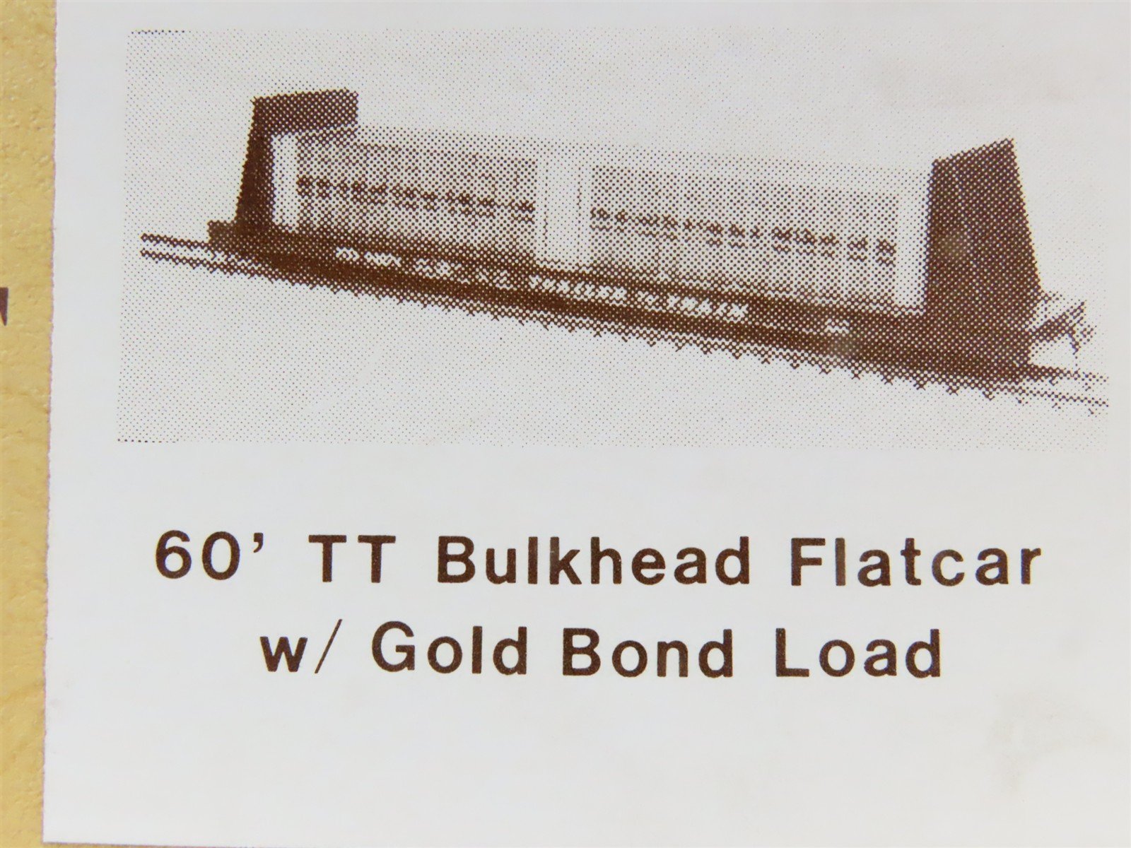 HO Gloor Craft Models Kit 310 PTTX Trailer Train 60' Flat Car w/ Gold Bond Load