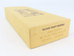 HO Scale Gloor Craft Models Kit 313 RBBQ Burlington Route 60' Plug Door Box Car