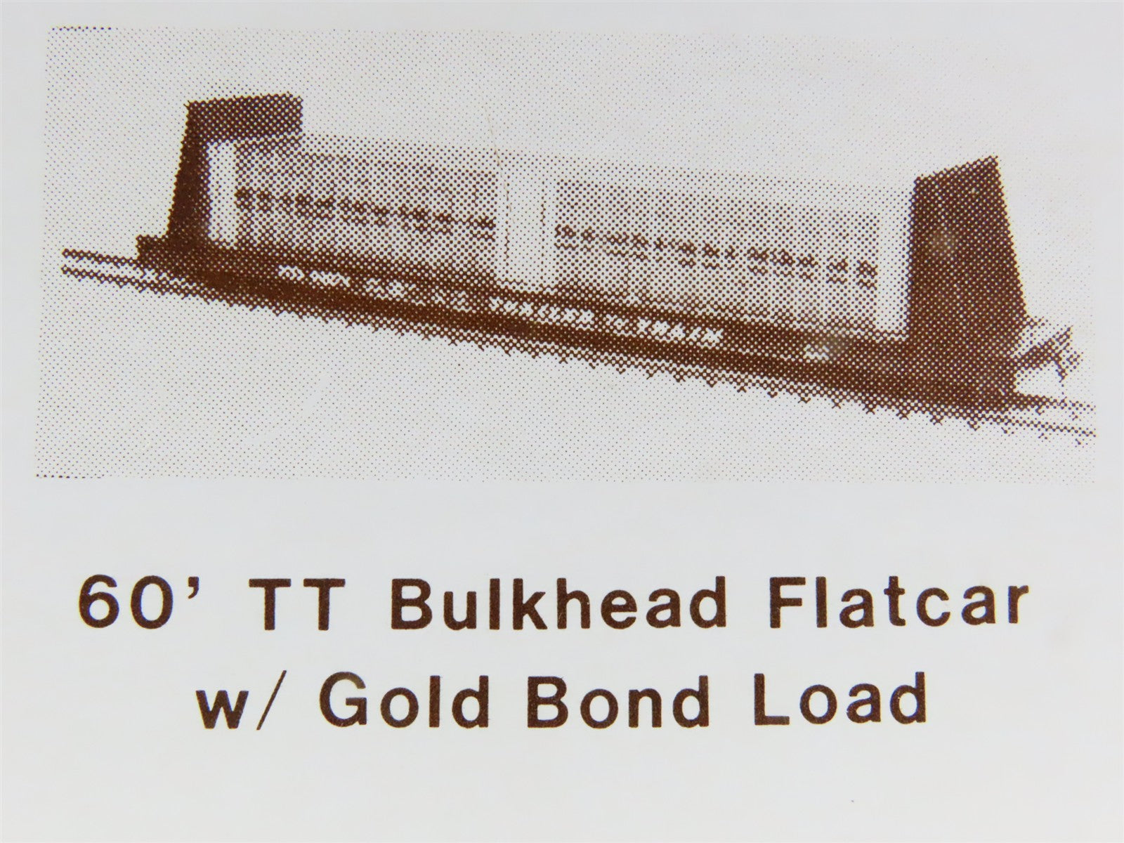 HO Gloor Craft Models Kit 310 PTTX Trailer Train 60' Flat Car w/ Gold Bond Load