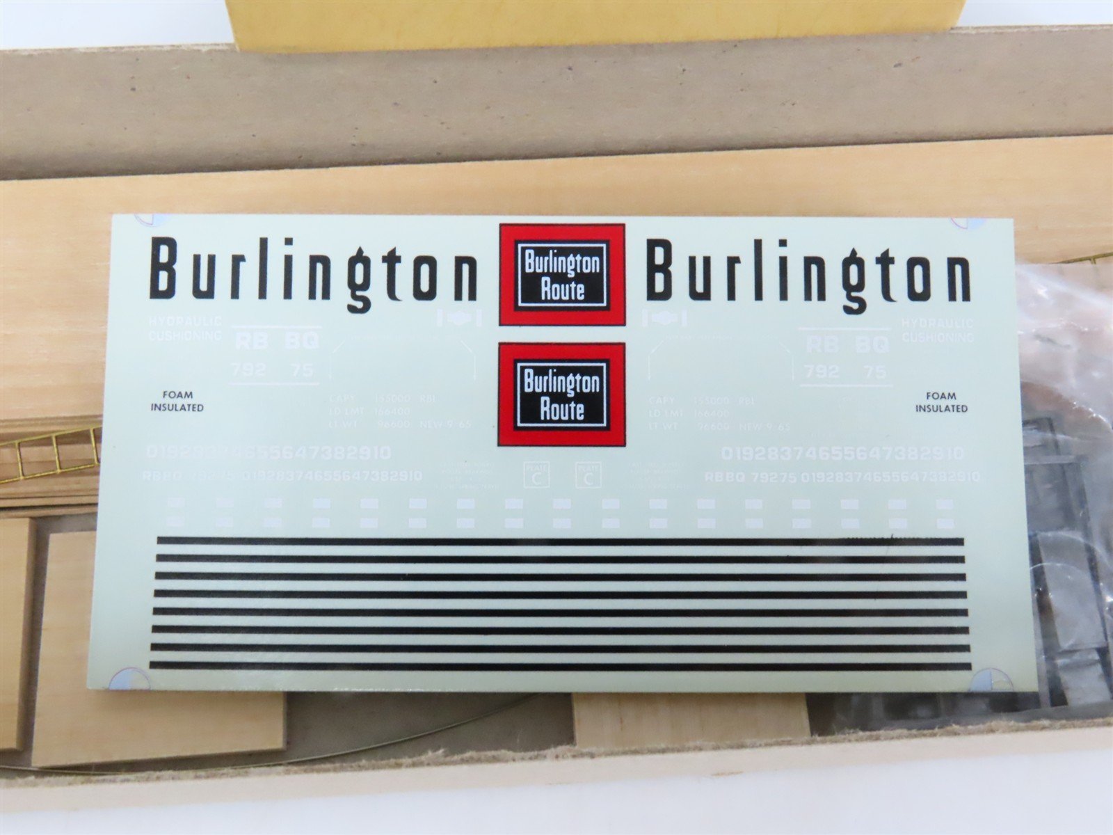 HO Scale Gloor Craft Models Kit 313 RBBQ Burlington Route 60' Plug Door Box Car