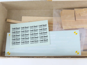 HO Gloor Craft Models Kit 310 PTTX Trailer Train 60' Flat Car w/ Gold Bond Load