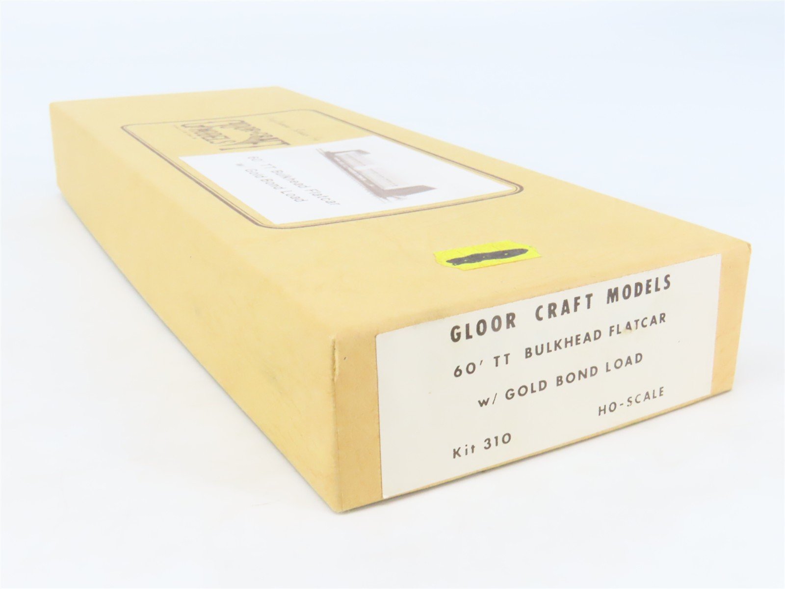 HO Gloor Craft Models Kit 310 PTTX Trailer Train 60' Flat Car w/ Gold Bond Load