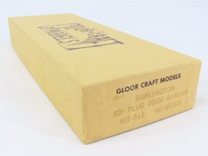 HO Scale Gloor Craft Models Kit 313 RBBQ Burlington Route 60' Plug Door Box Car