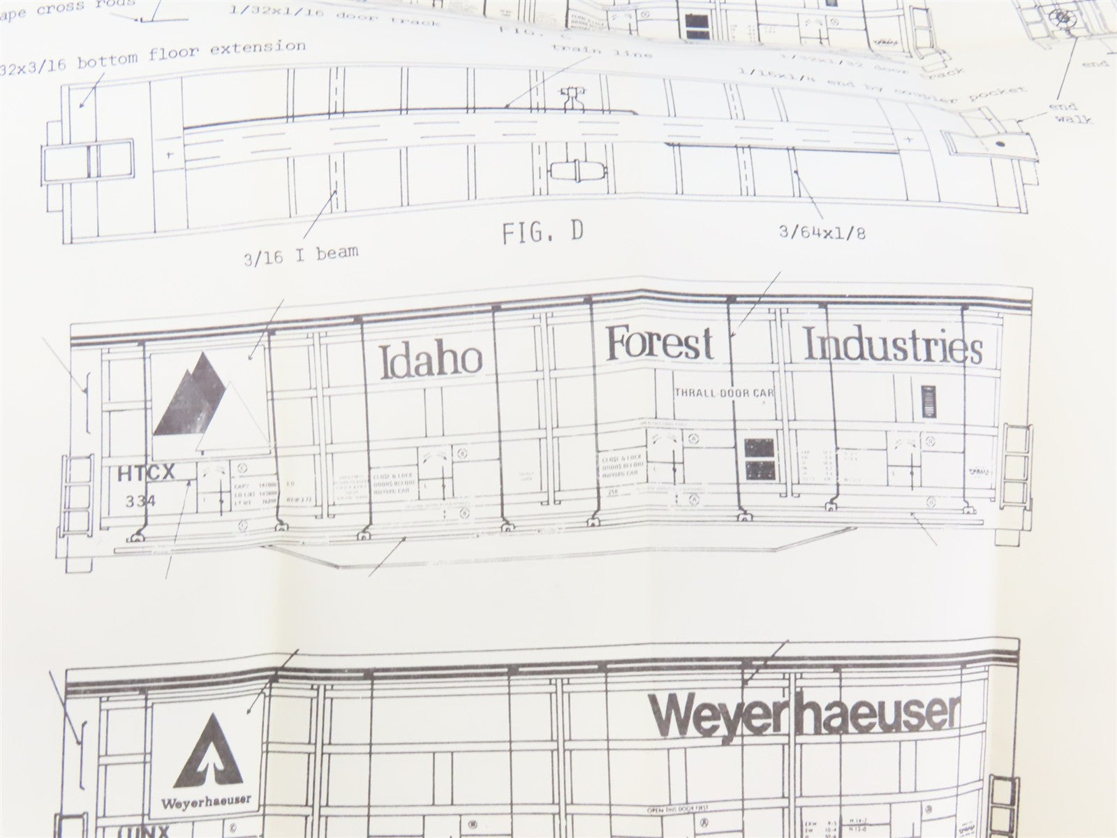 HO Scale Gloor Craft Models Kit 346 LUNX Weyerhaeuser All Door Box Car
