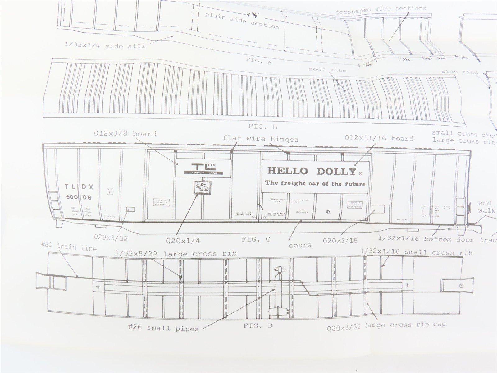 HO Scale Gloor Craft Models Kit 320 TLDX Hello Dolly 70' Lumber Box Car
