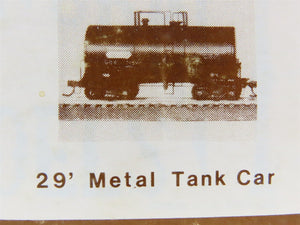 HO Scale Gloor Craft Models Kit 307 UTLX Changeable Corn Syrup 29' Tank Car
