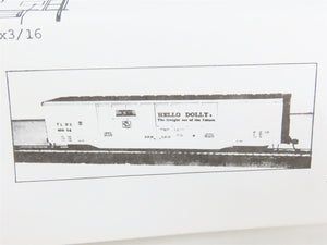 HO Scale Gloor Craft Models Kit 320 TLDX Hello Dolly 70' Lumber Box Car