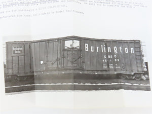 HO Gloor Craft Models Kit 319 CB&Q Burlington Route 50' Grain Loading Box Car