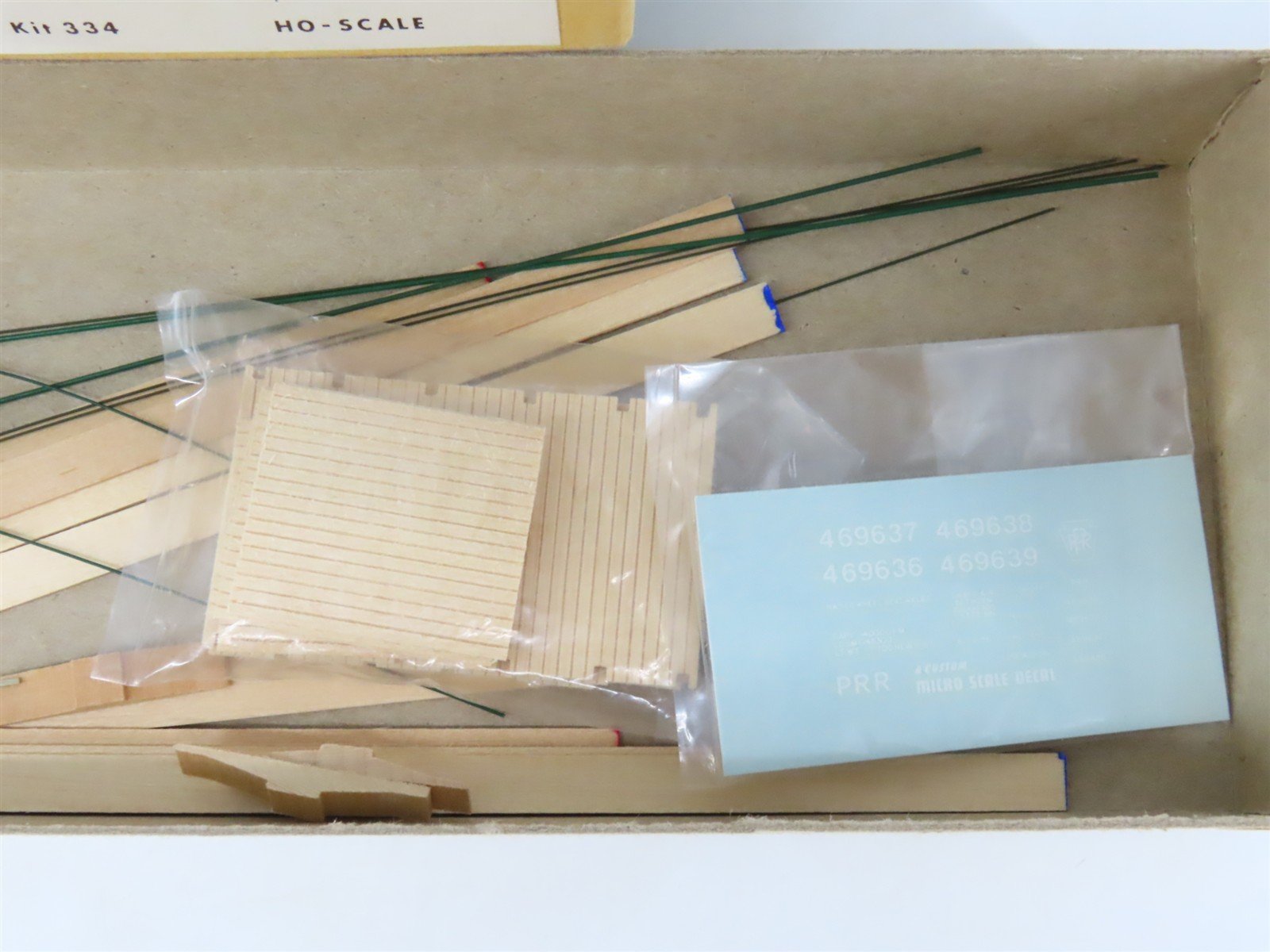 HO Gloor Craft Models 2 in 1 Kit 334 PRR Pennsylvania 55' Bulkhead Flat Car