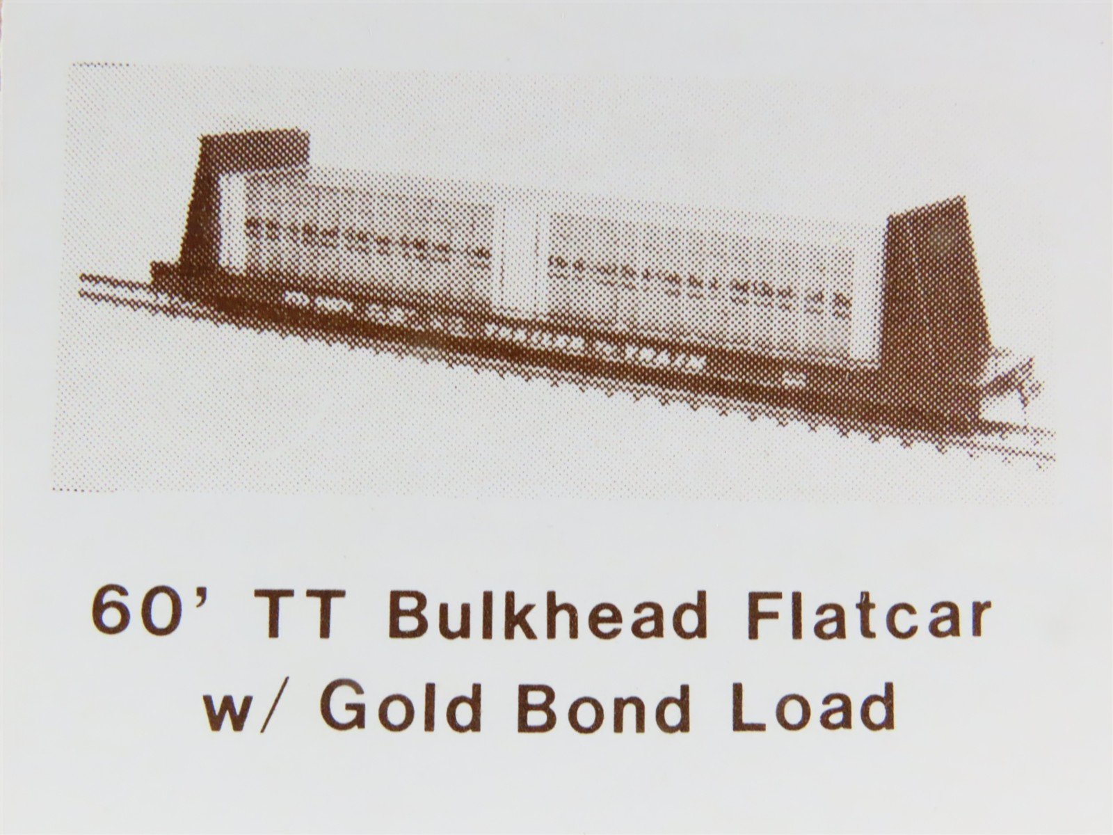 HO Gloor Craft Models Kit 310 PTTX Trailer Train 60' Flat Car w/ Gold Bond Load