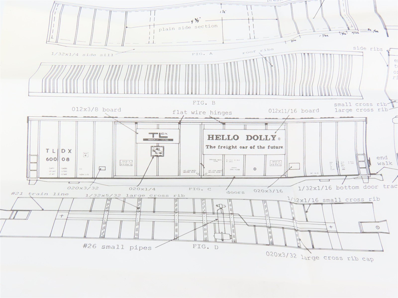 HO Scale Gloor Craft Models Kit 320 TLDX Hello Dolly 70' Lumber Box Car