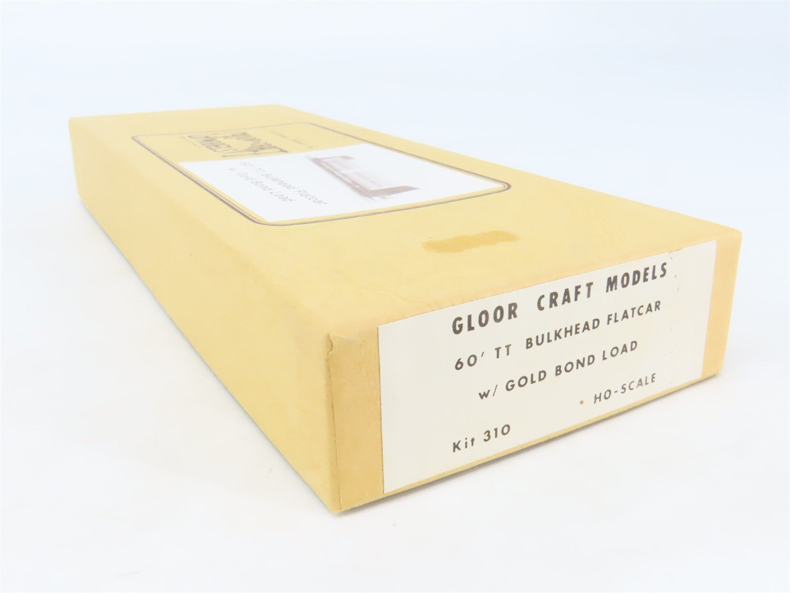HO Gloor Craft Models Kit 310 PTTX Trailer Train 60' Flat Car w/ Gold Bond Load