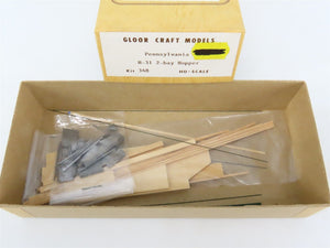 HO Scale Gloor Craft Models Kit 348 PRR Pennsylvania Railroad 2-Bay Hopper