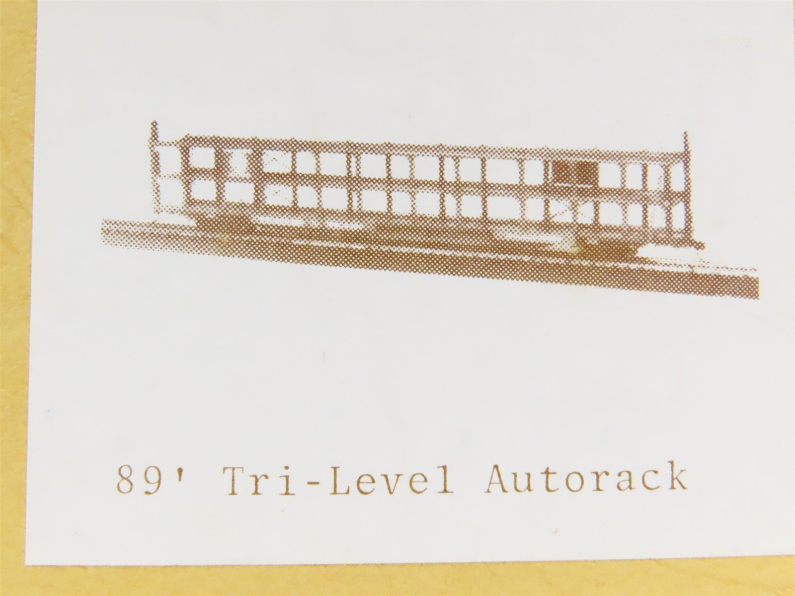 HO Gloor Craft Models Kit 3201 Undecorated Trailer Train 89' Tri-Level Auto Rack