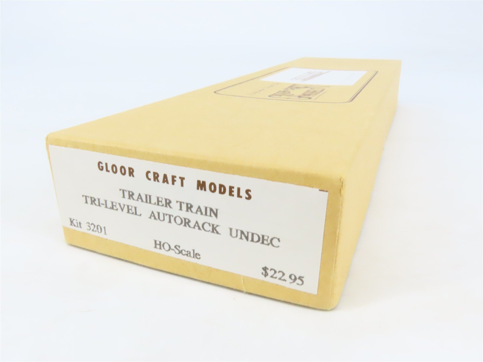 HO Gloor Craft Models Kit 3201 Undecorated Trailer Train 89' Tri-Level Auto Rack