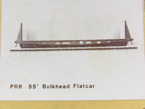HO Gloor Craft Models 2 in 1 Kit 334 PRR Pennsylvania 55' Bulkhead Flat Car