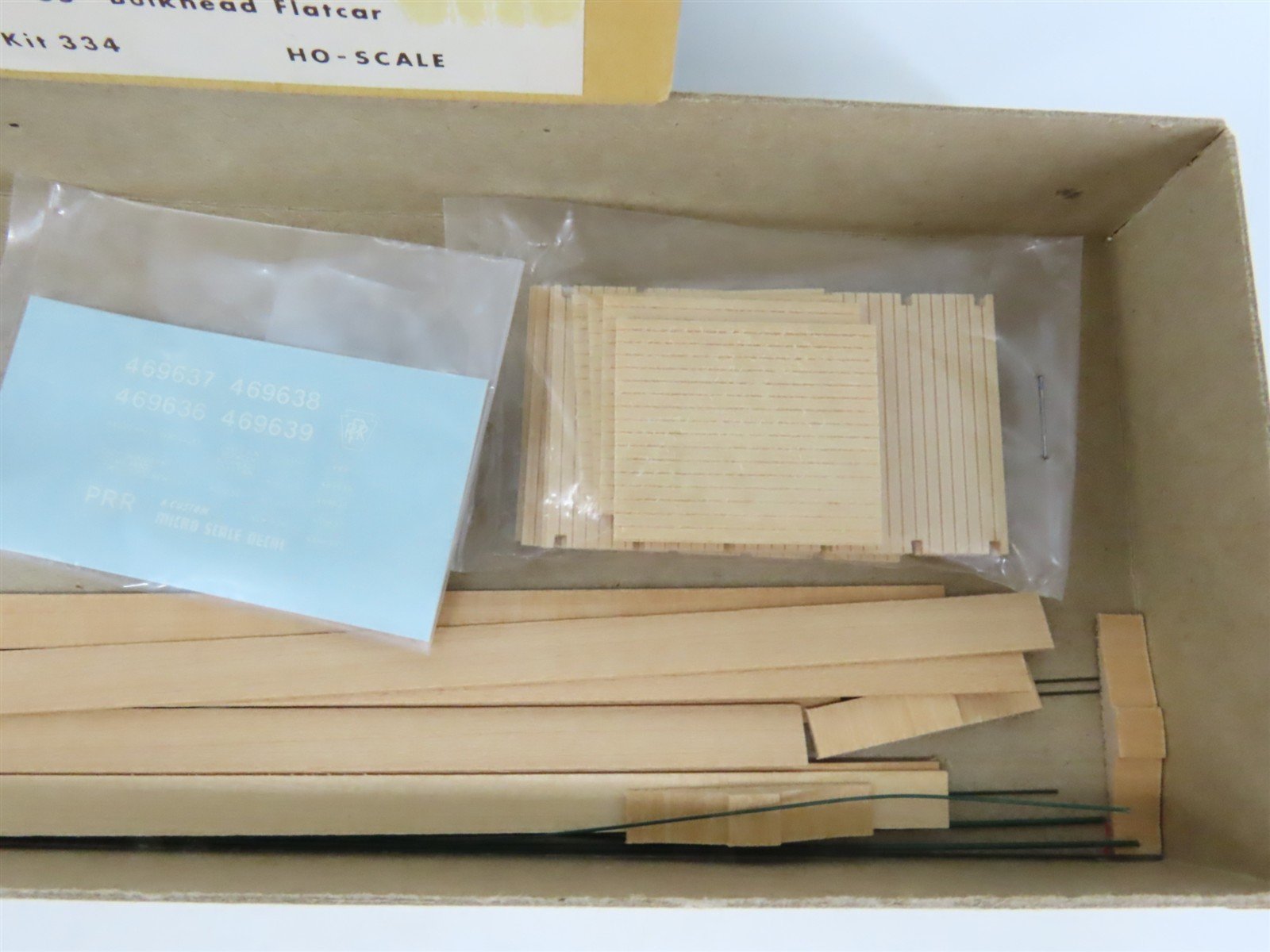 HO Gloor Craft Models 2 in 1 Kit 334 PRR Pennsylvania 55' Bulkhead Flat Car
