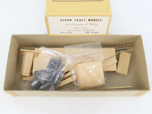 HO Scale Gloor Craft Models Kit 333 B&O Baltimore & Ohio 2-Bay Covered Hopper