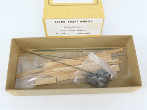 HO Scale Gloor Craft Models Kit 348 PRR Pennsylvania Railroad 2-Bay Hopper