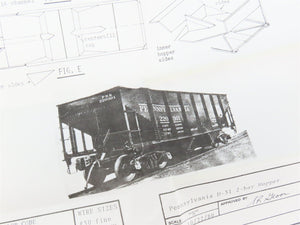 HO Scale Gloor Craft Models Kit 348 PRR Pennsylvania Railroad 2-Bay Hopper