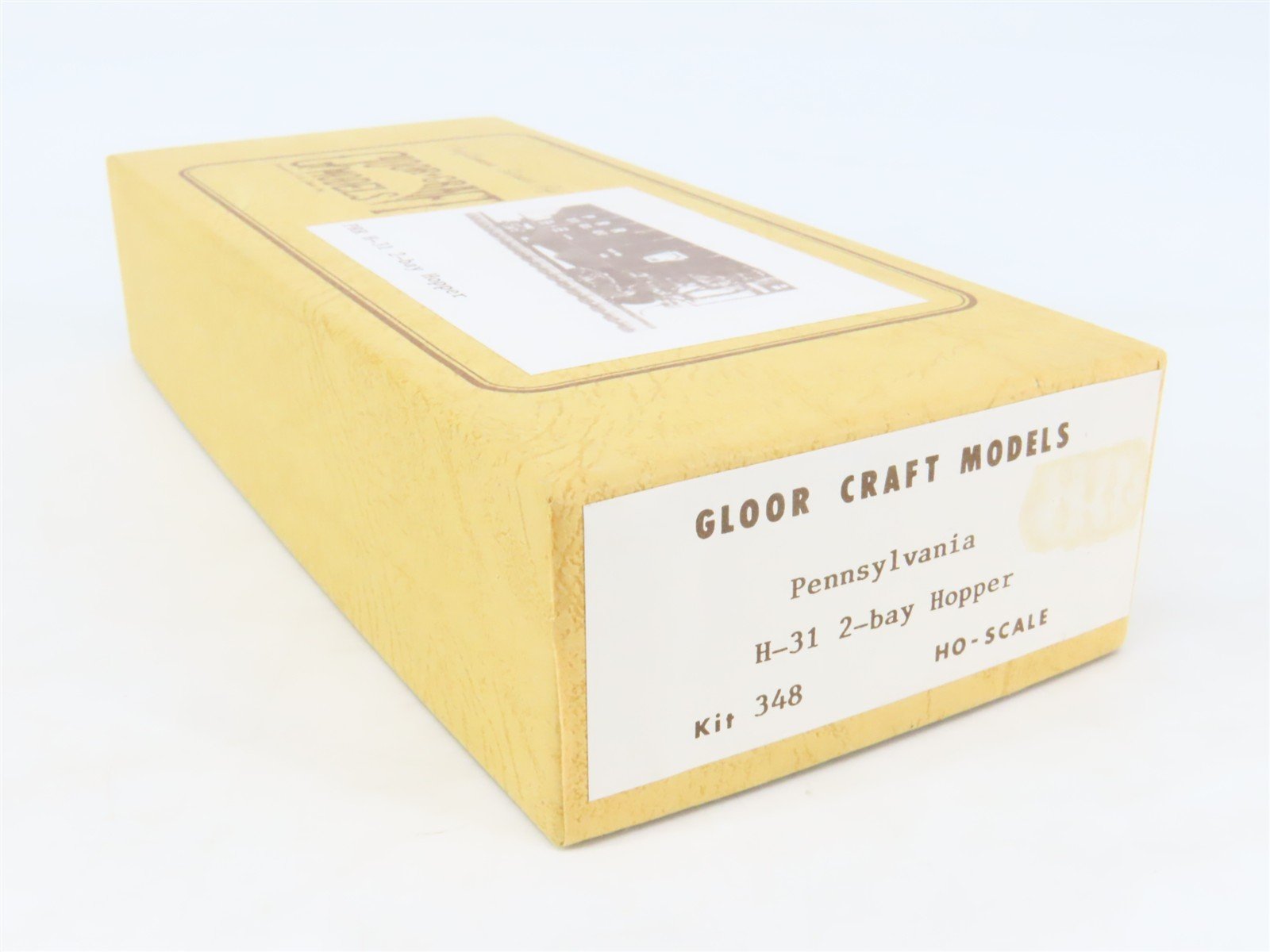 HO Scale Gloor Craft Models Kit 348 PRR Pennsylvania Railroad 2-Bay Hopper