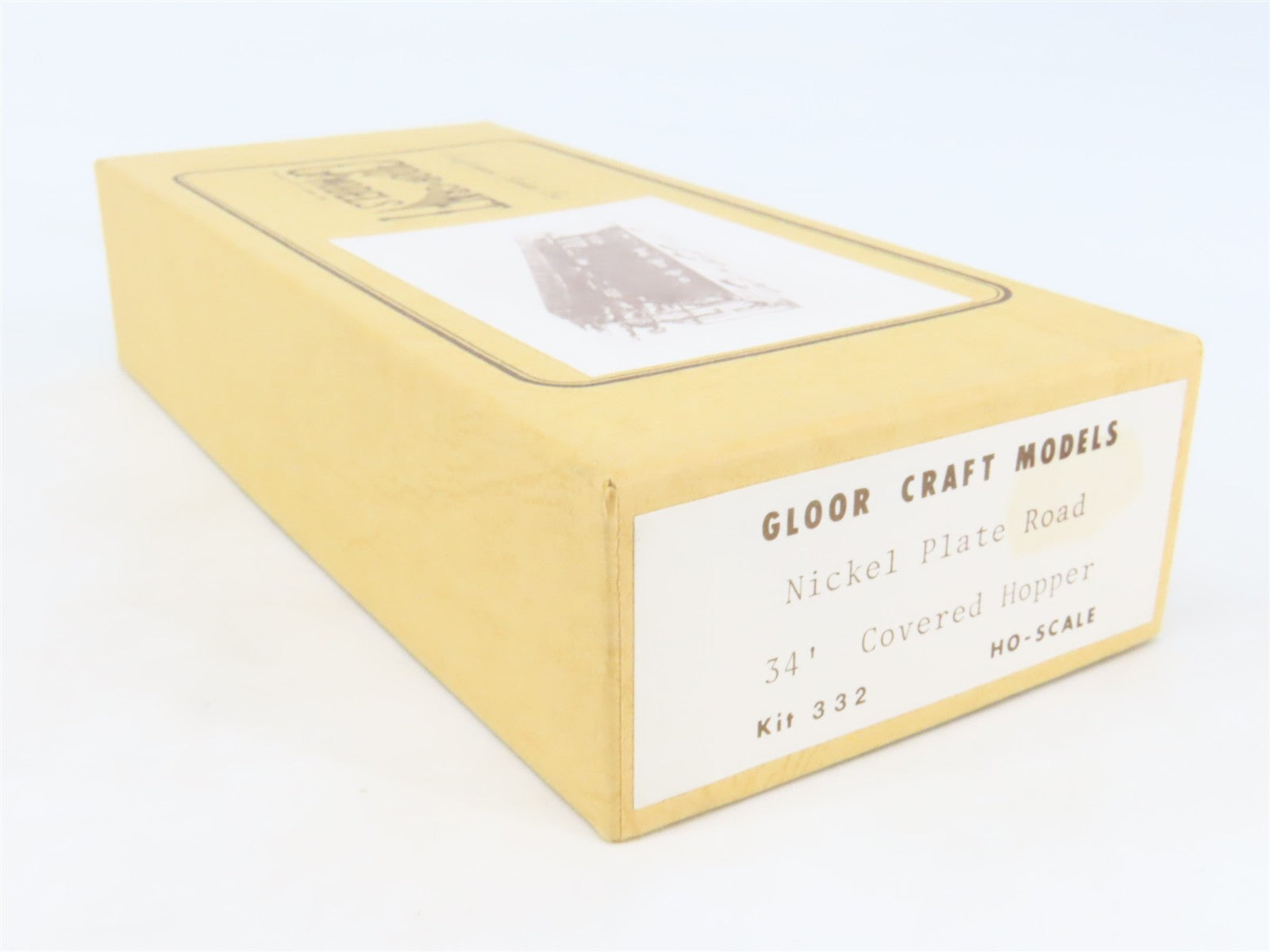 HO Gloor Craft Models Kit 332 NKP Nickel Plate Road 34' Covered 2-Bay Hopper