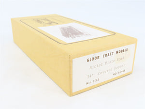 HO Gloor Craft Models Kit 332 NKP Nickel Plate Road 34' Covered 2-Bay Hopper