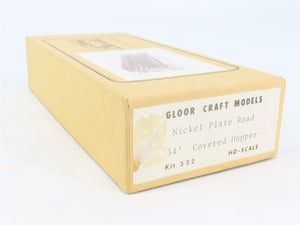 HO Gloor Craft Models Kit 332 NKP Nickel Plate Road 34' Covered 2-Bay Hopper