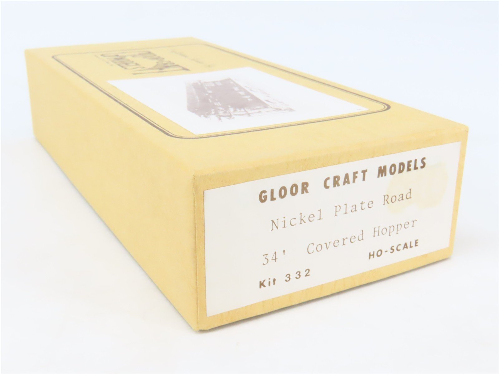 HO Gloor Craft Models Kit 332 NKP Nickel Plate Road 34' Covered 2-Bay Hopper