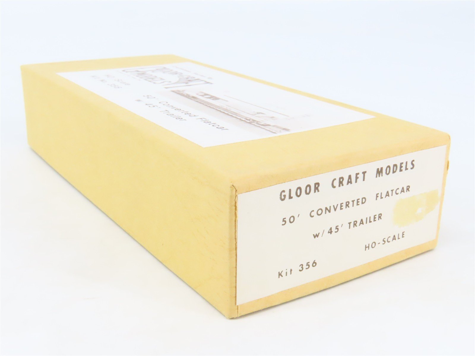 HO Gloor Craft Models Kit 356 Unpainted 50' Converted Flat Car w/ 45' Trailer