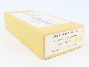 HO Gloor Craft Models Kit 356 Unpainted 50' Converted Flat Car w/ 45' Trailer