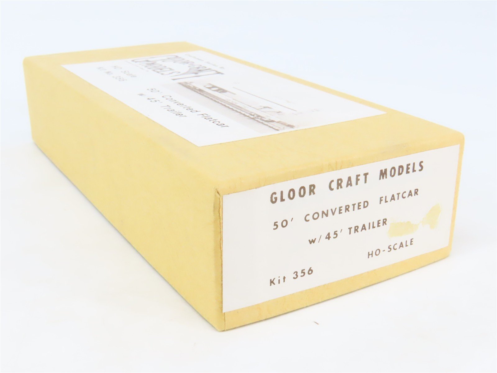 HO Gloor Craft Models Kit 356 Unpainted 50' Converted Flat Car w/ 45' Trailer