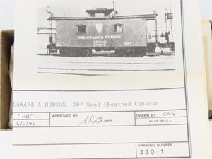 HO Scale Gloor Craft Models Kit 330 D&H Delaware & Hudson Wood Sheathed Caboose