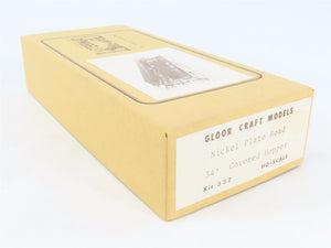 HO Gloor Craft Models Kit 332 NKP Nickel Plate Road 34' Covered 2-Bay Hopper