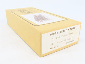 HO Gloor Craft Models Kit 332 NKP Nickel Plate Road 34' Covered 2-Bay Hopper