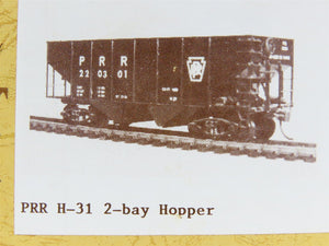 HO Scale Gloor Craft Models Kit 348 PRR Pennsylvania 2-Bay Hopper