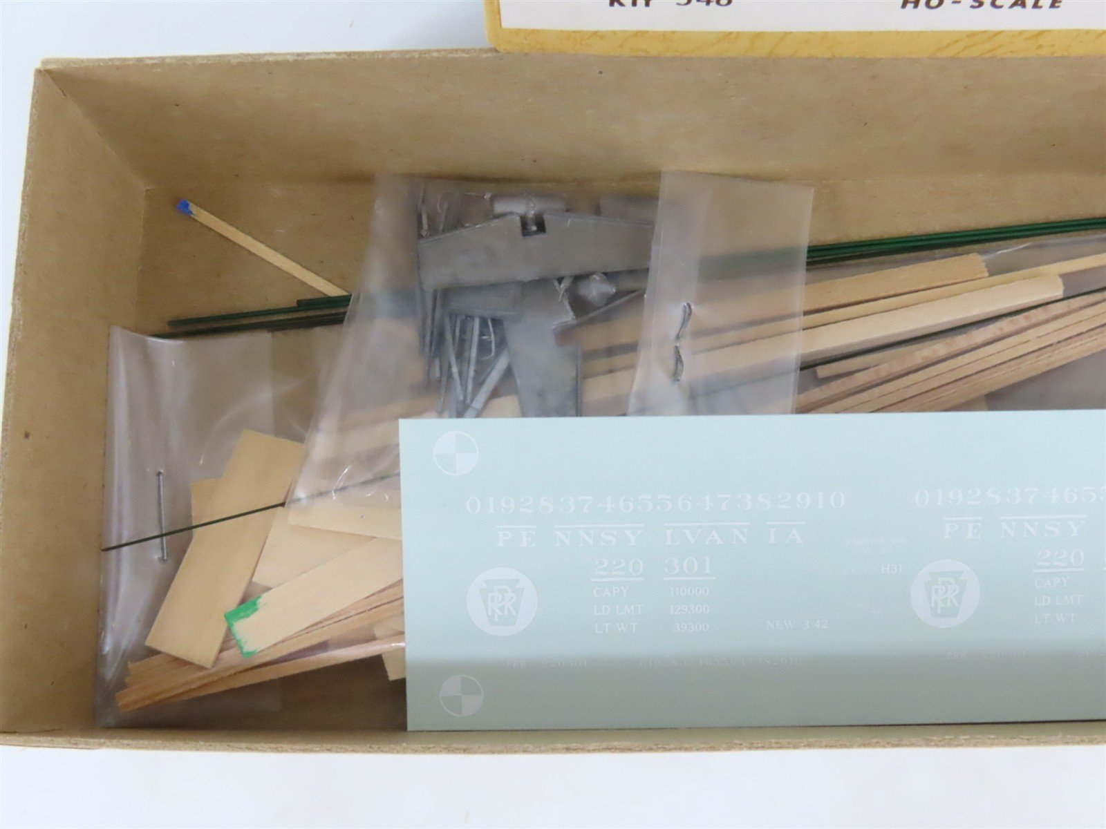 HO Scale Gloor Craft Models Kit 348 PRR Pennsylvania 2-Bay Hopper