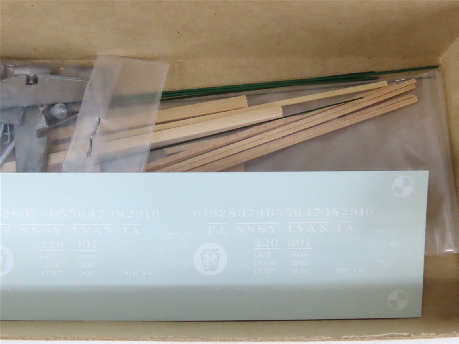HO Scale Gloor Craft Models Kit 348 PRR Pennsylvania 2-Bay Hopper