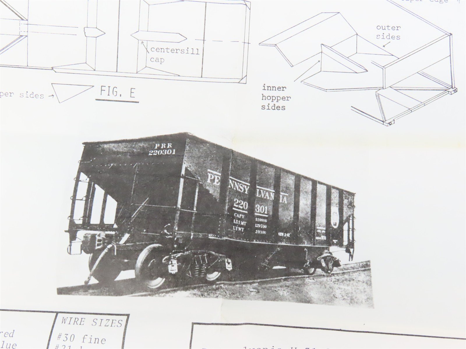HO Scale Gloor Craft Models Kit 348 PRR Pennsylvania 2-Bay Hopper