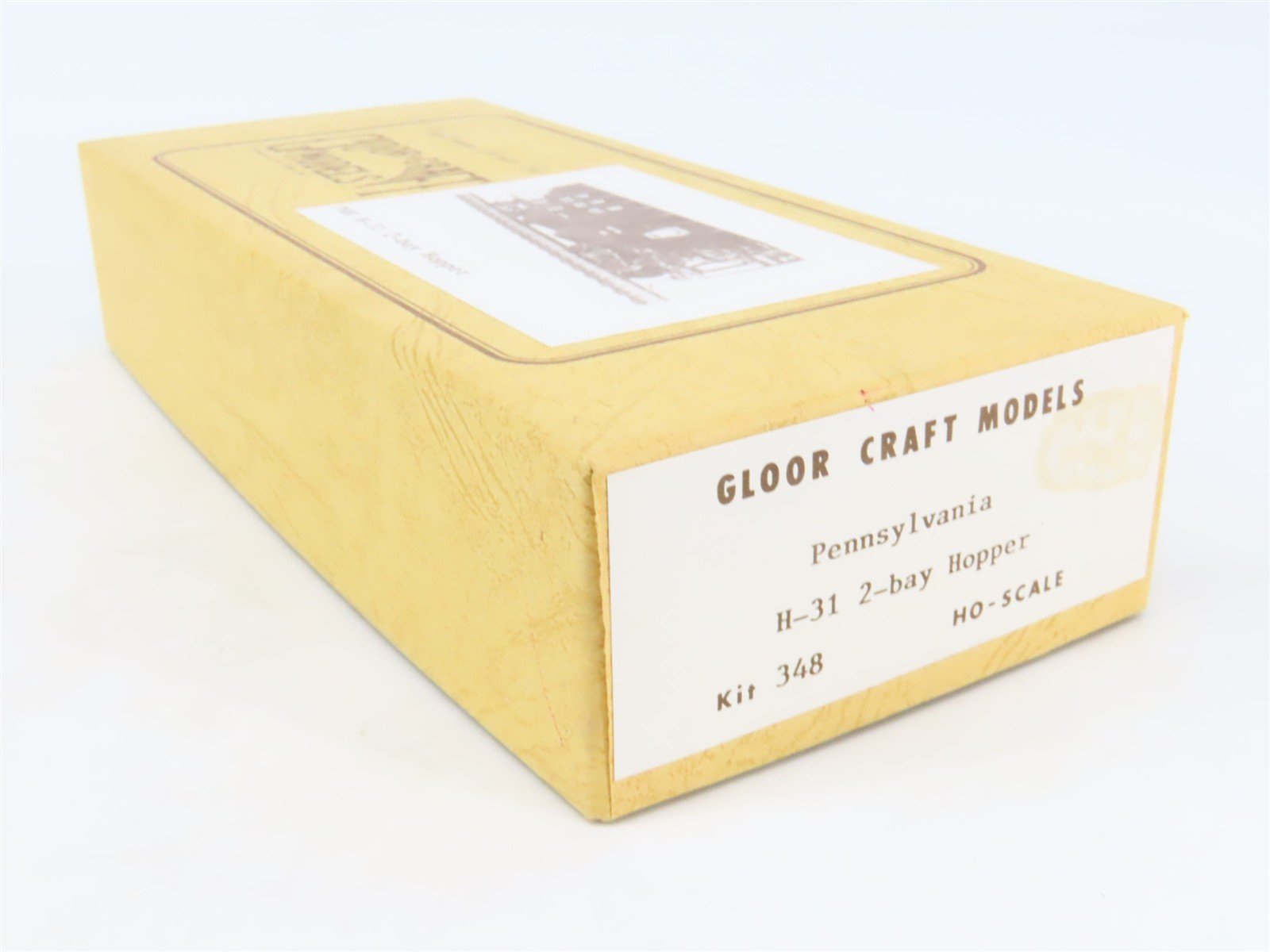 HO Scale Gloor Craft Models Kit 348 PRR Pennsylvania 2-Bay Hopper