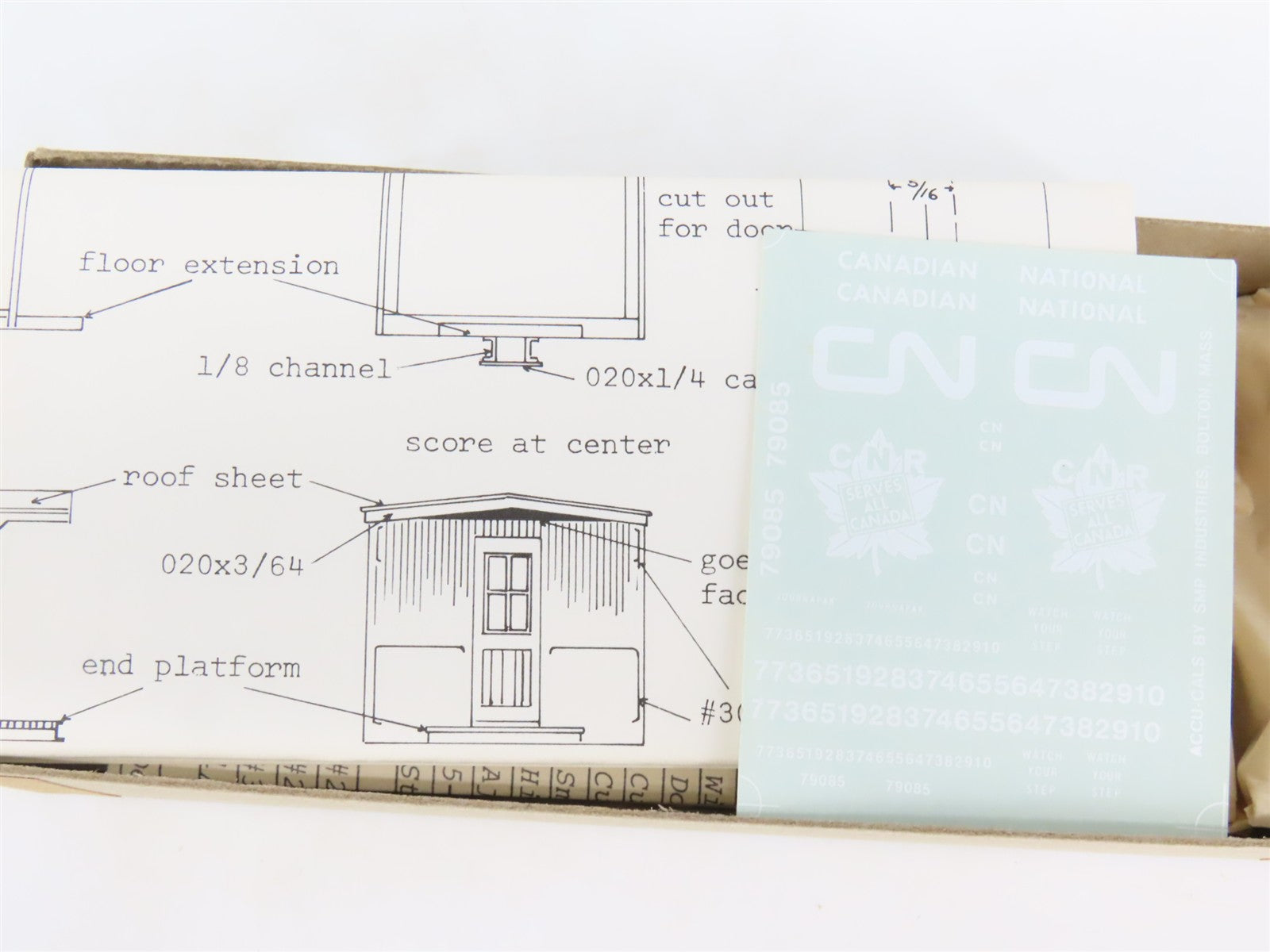 HO Scale Gloor Craft Models Kit 345 CN Canadian National Wood Sheathed Caboose