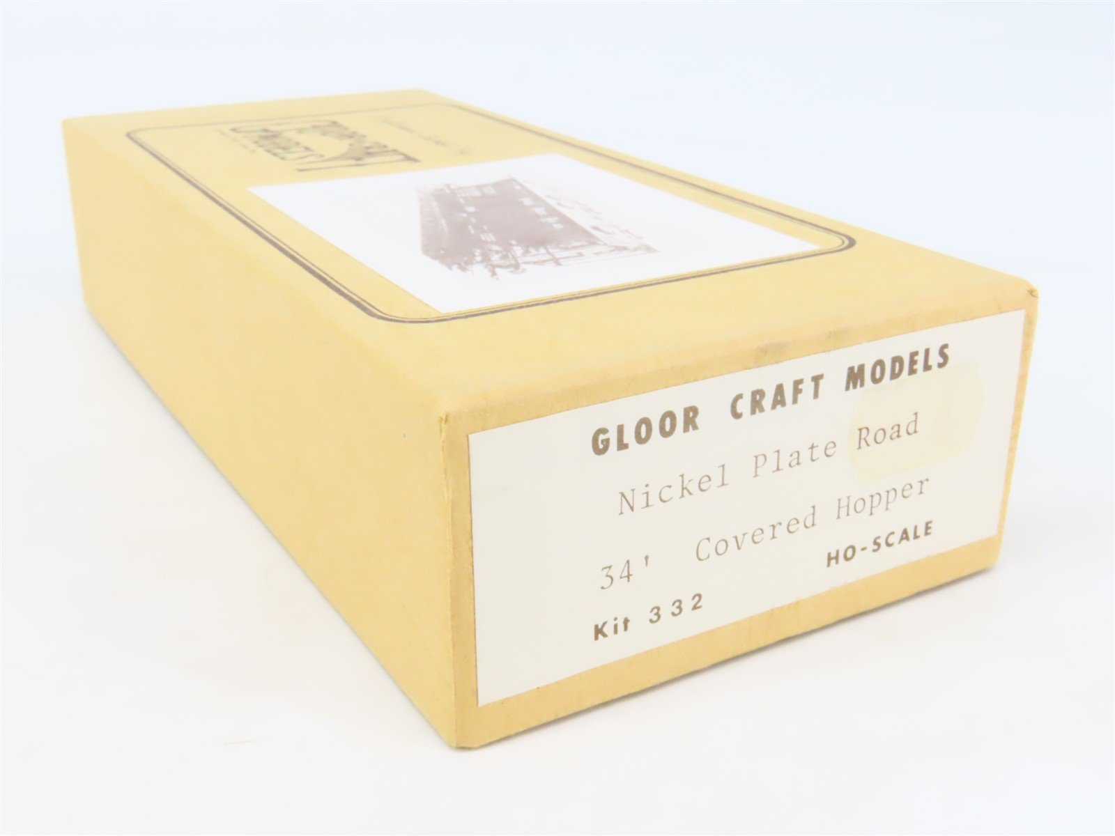 HO Gloor Craft Models Kit 332 NKP Nickel Plate Road 34' Covered 2-Bay Hopper