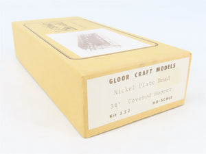 HO Gloor Craft Models Kit 332 NKP Nickel Plate Road 34' Covered 2-Bay Hopper
